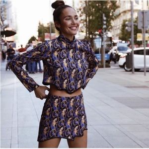 Zara asymmetrical mini skirt